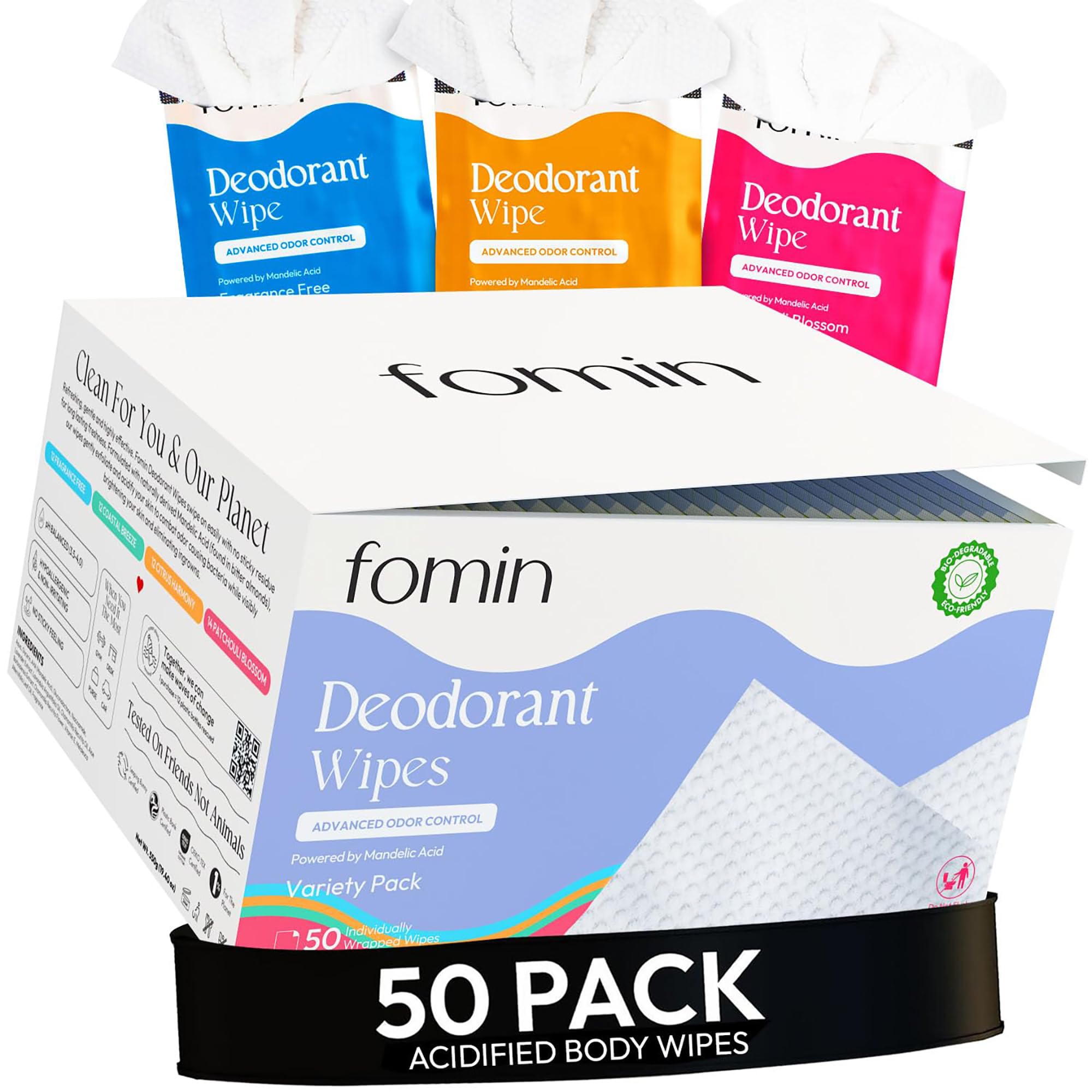 FOMIN toallitas viaje mini, limpieza rápida de axilas para cualquier ocasión