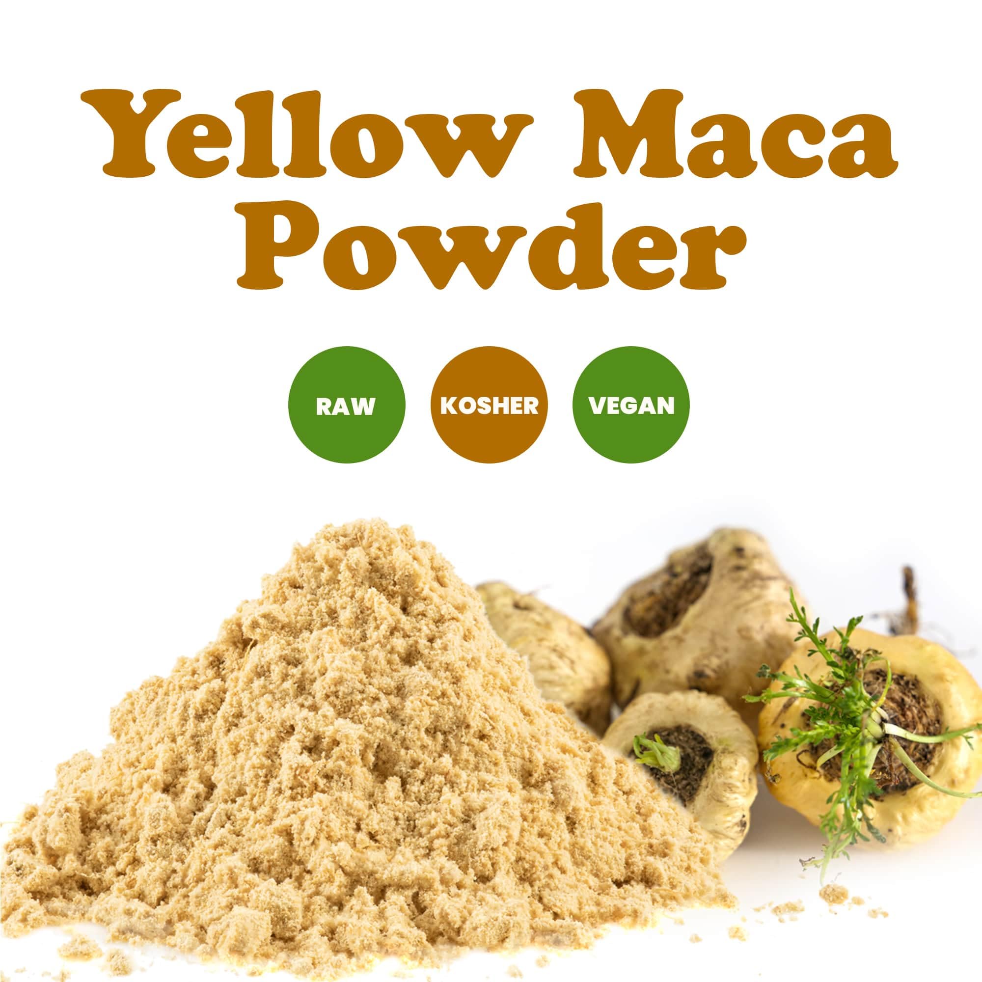 Food to Live Maca Amarilla en polvo para repostería saludable.