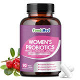 FoodiMed probióticos para mujeres cápsulas - apoyo diario al equilibrio digestivo