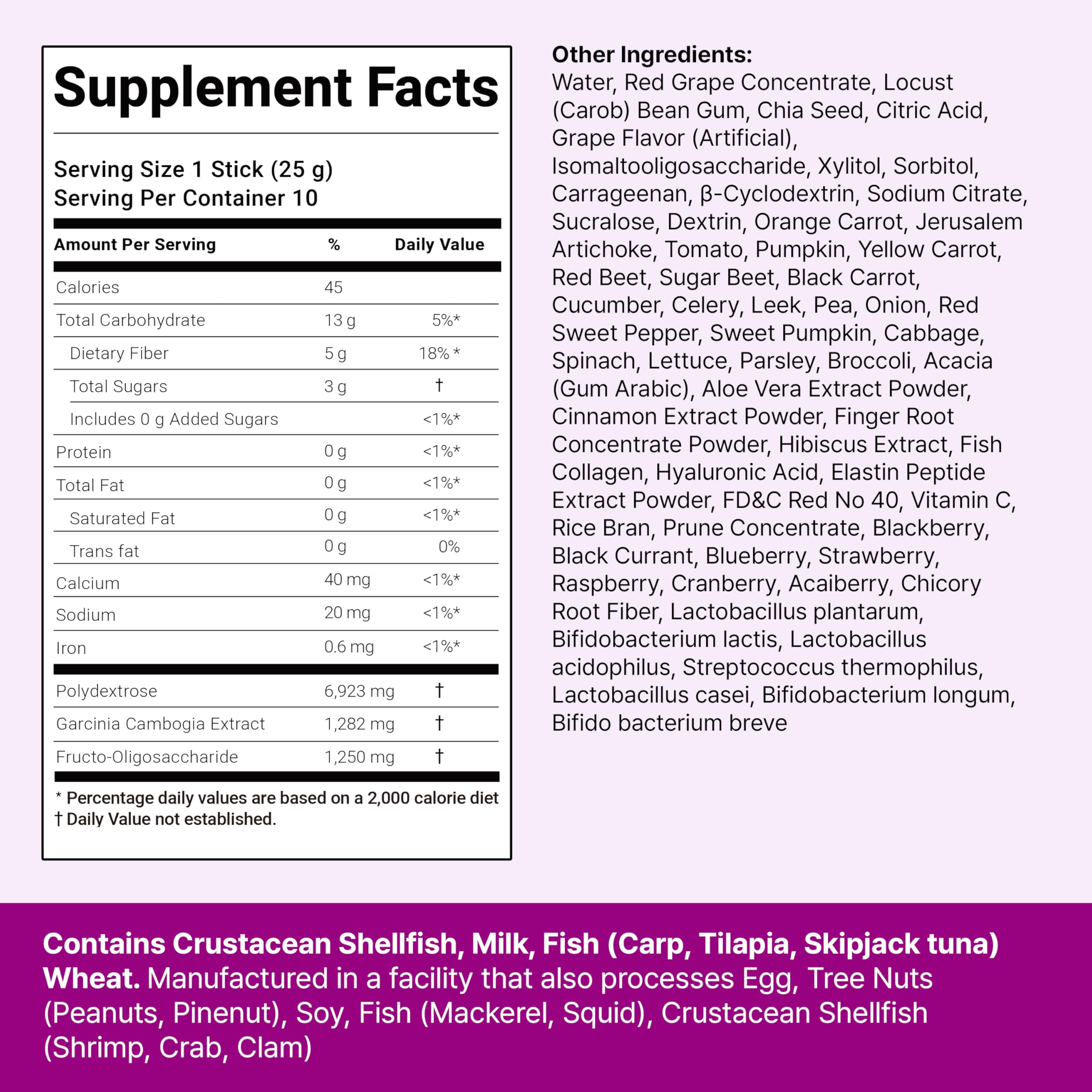 FOODOLOGY Coleology Jalea con Garcinia Cambogia como ingrediente adicional.