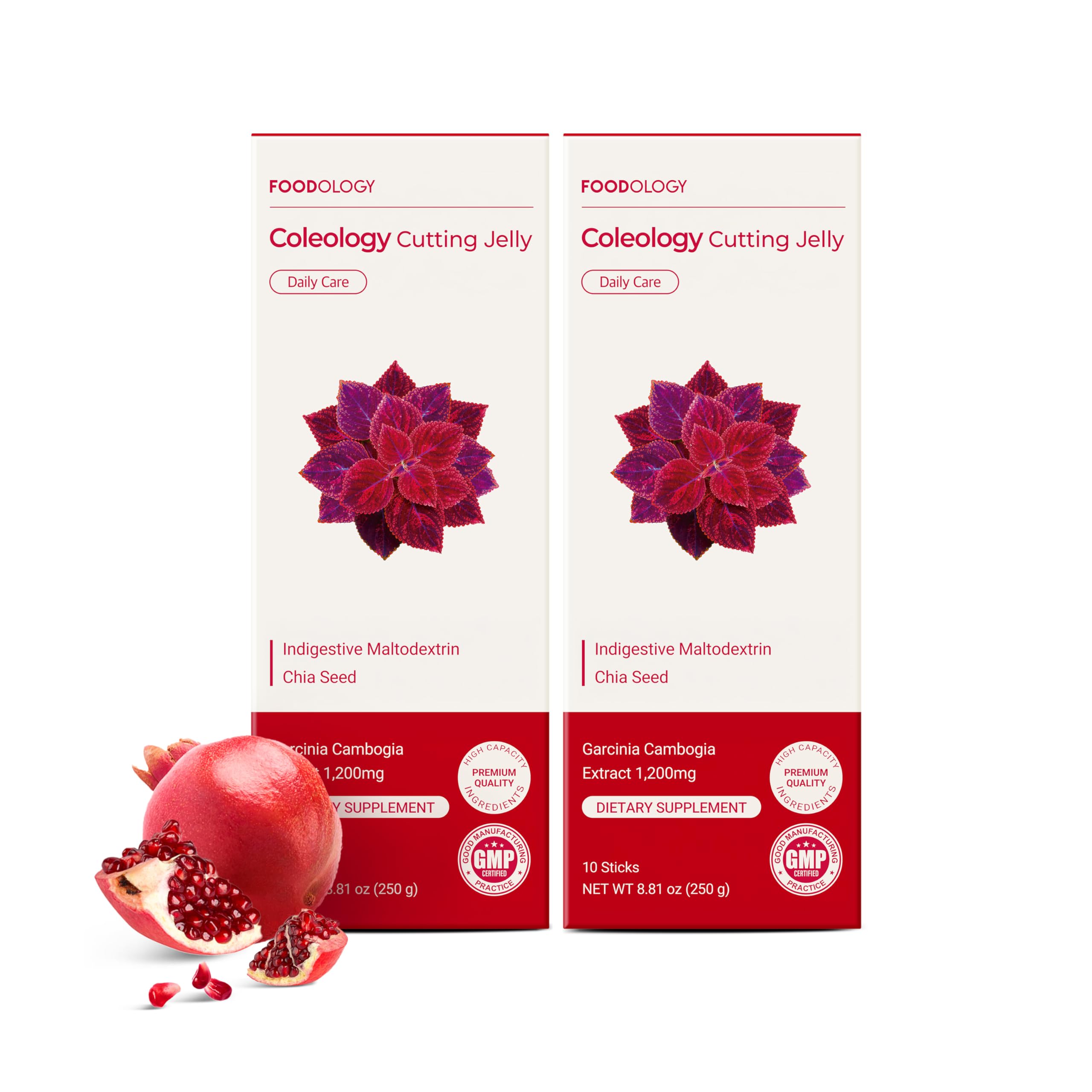 FOODOLOGY Coleology Jelly granada palito – snack rico en fibra para control de apetito
