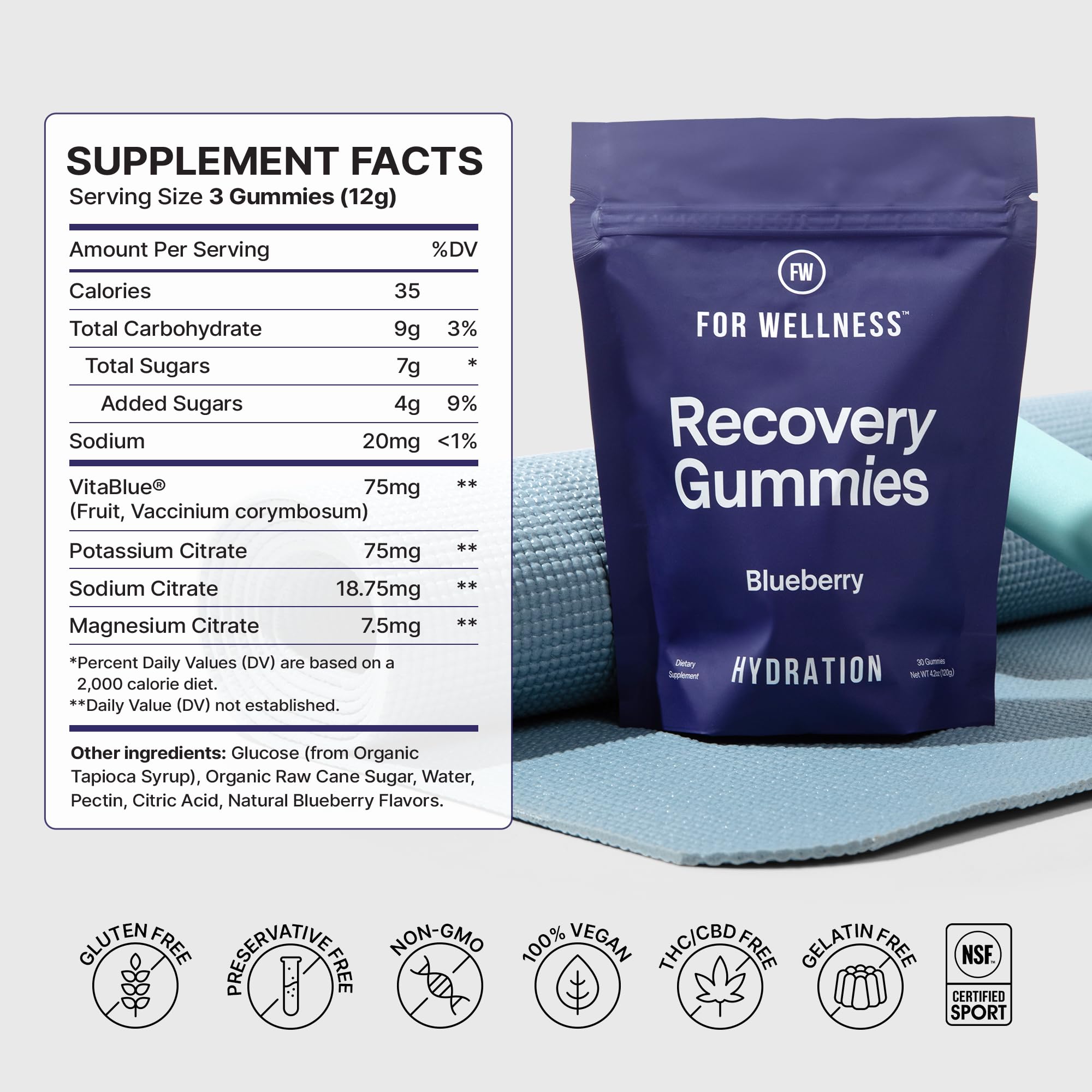 For Wellness Producto fabricado en EE.UU., control de calidad cGMP