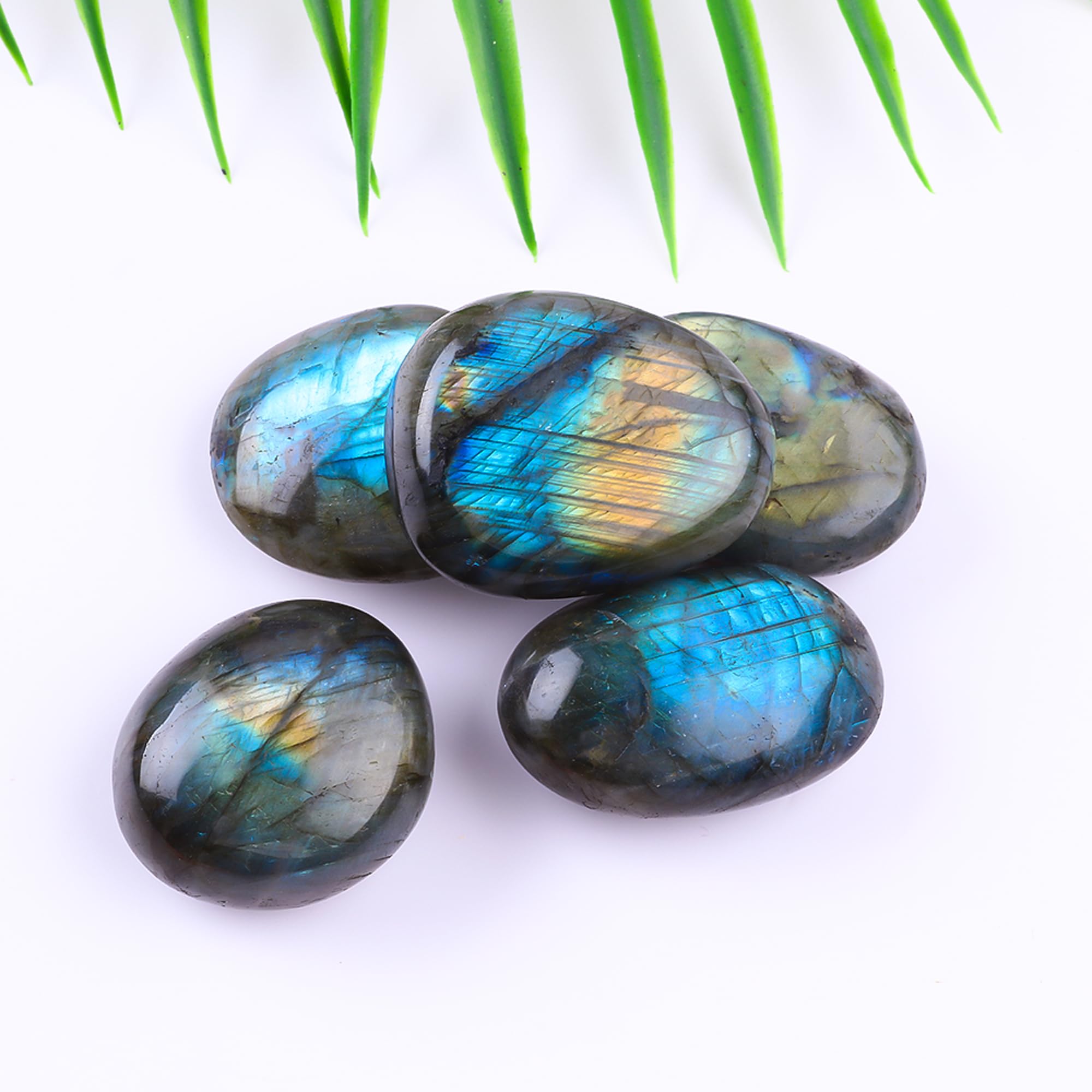FORBY piedra palma labradorita, uso diario para aliviar tensiones y enfocar la mente.