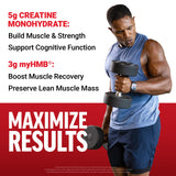 Force Factor creatina HMB, porción de dosis para entrenar con energía.
