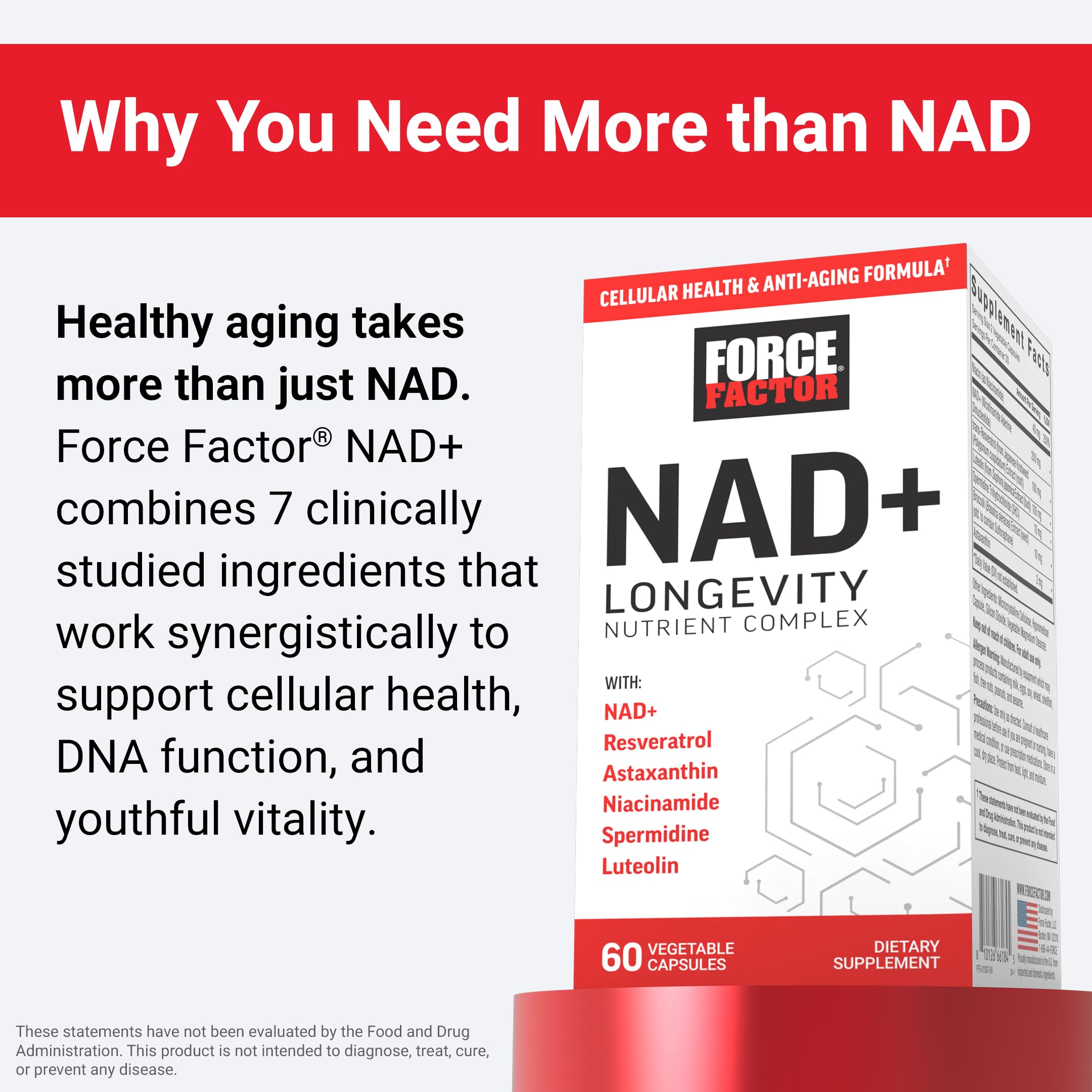 Resveratrol destacado en NAD+ para soporte de funciones celulares