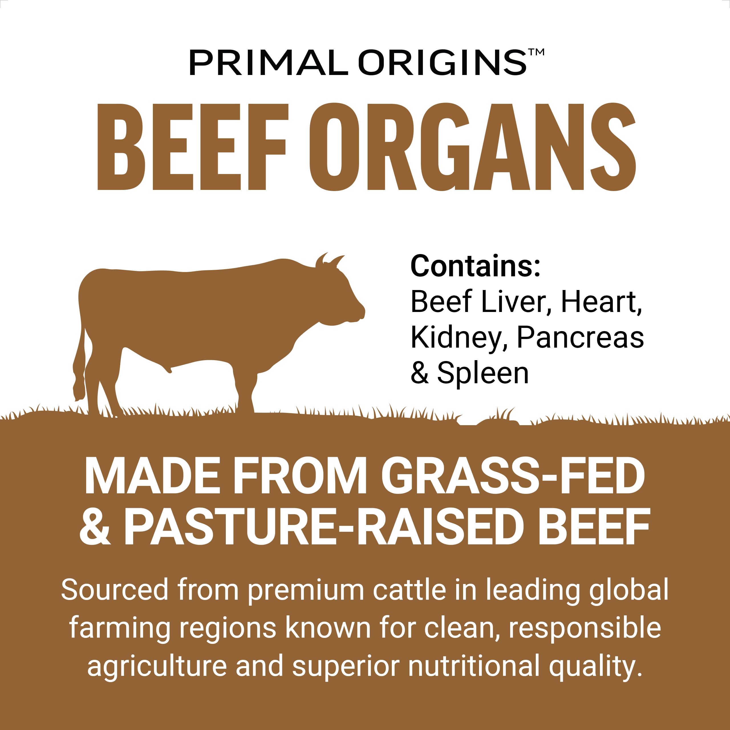 Force Factor Primal Origins páncreas de res con enzimas digestivas naturales.