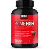 Force Factor Prime HGH, botella frente, posible impulso durante entrenamientos intensos