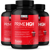 Force Factor Prime HGH: botella vertiendo para aumentar energía durante entrenamientos
