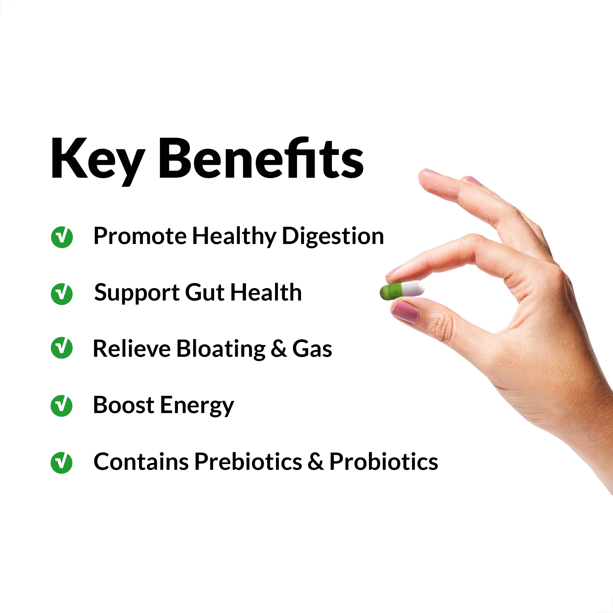 ProbioSlim Force Factor, vistas tras la botella, etiqueta para apoyar la salud intestinal diaria.