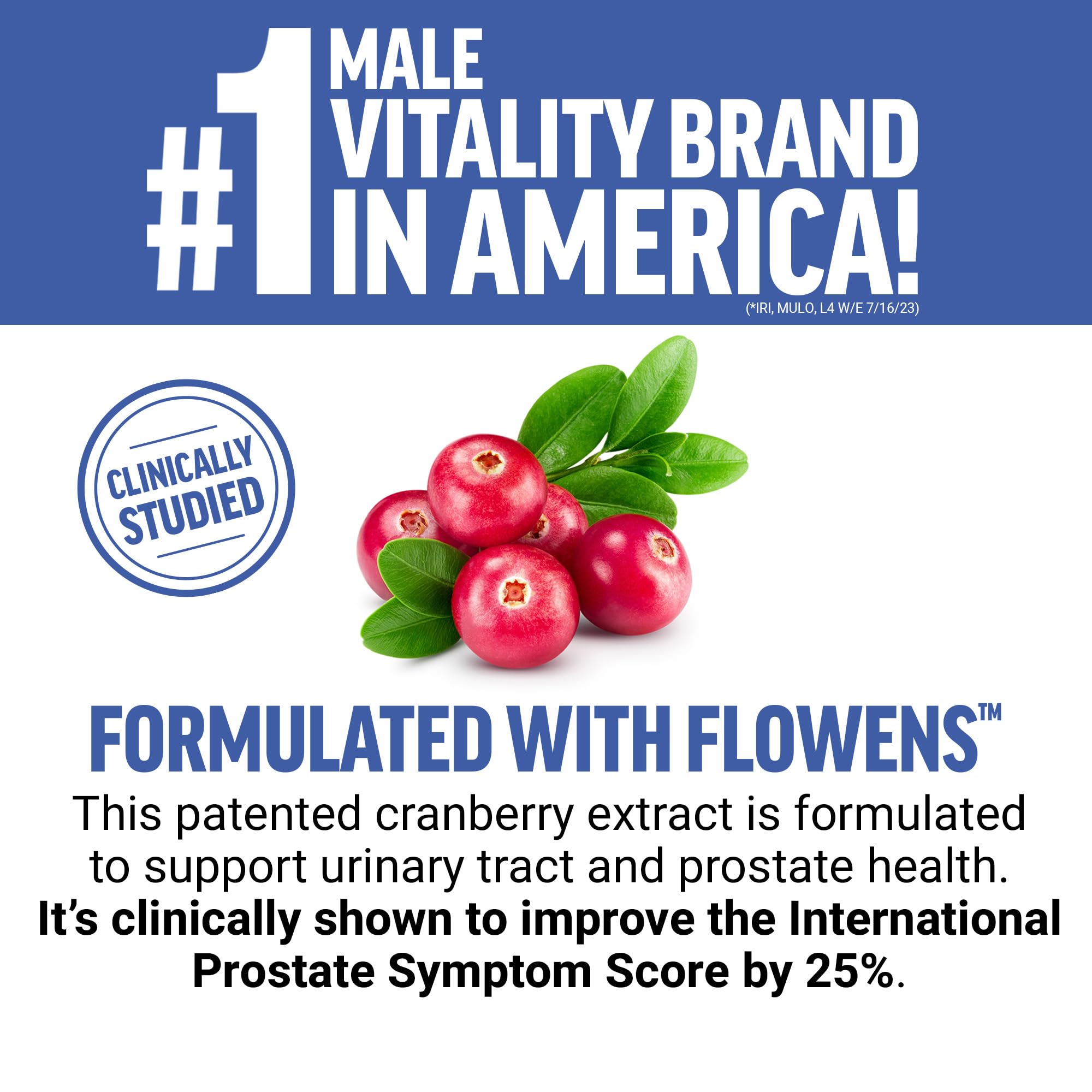 Force Factor Prostate Advanced ingredientes clave beta-sitosterol, para apoyo prostático.