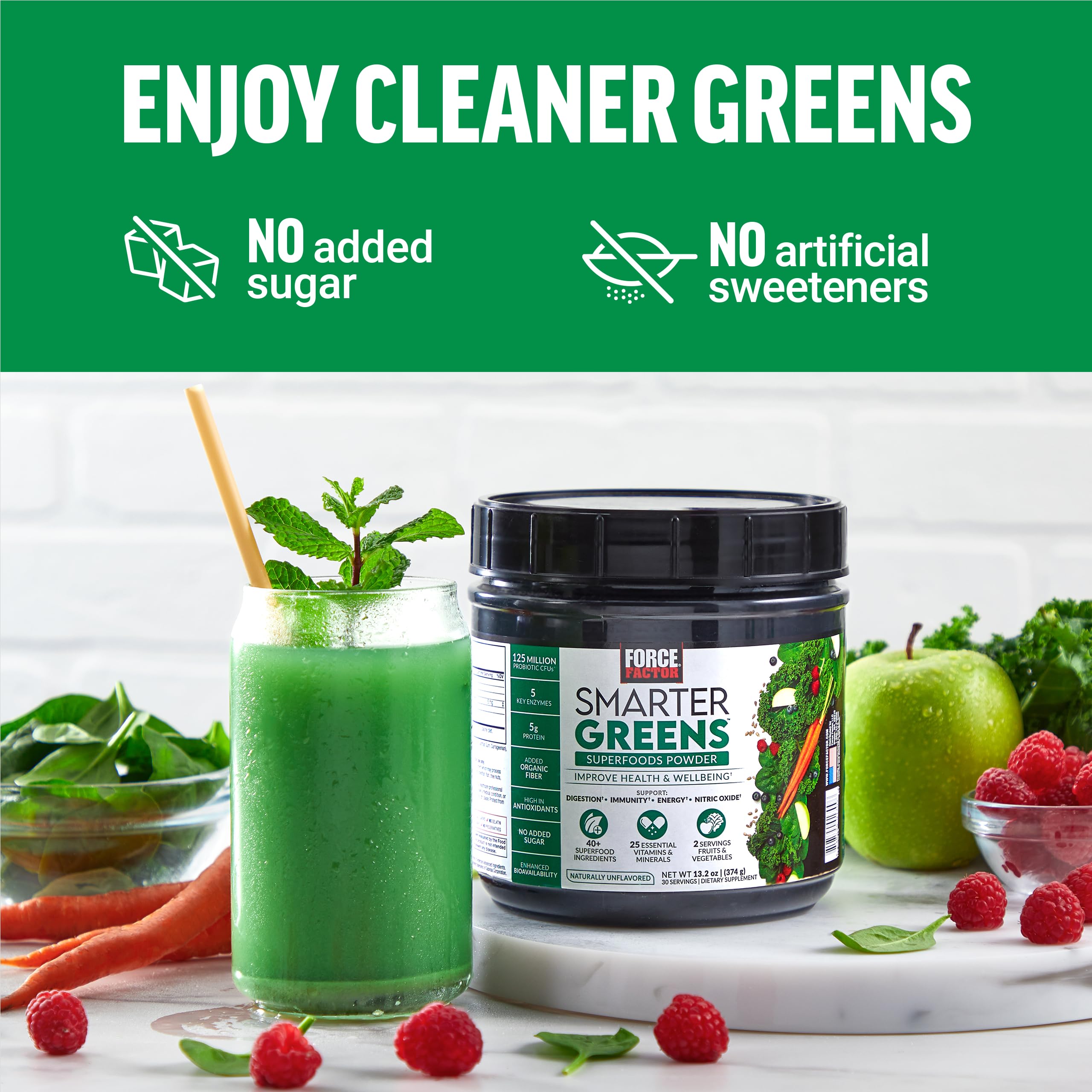 Force Factor Smarter Greens, energía diaria para tu rutina