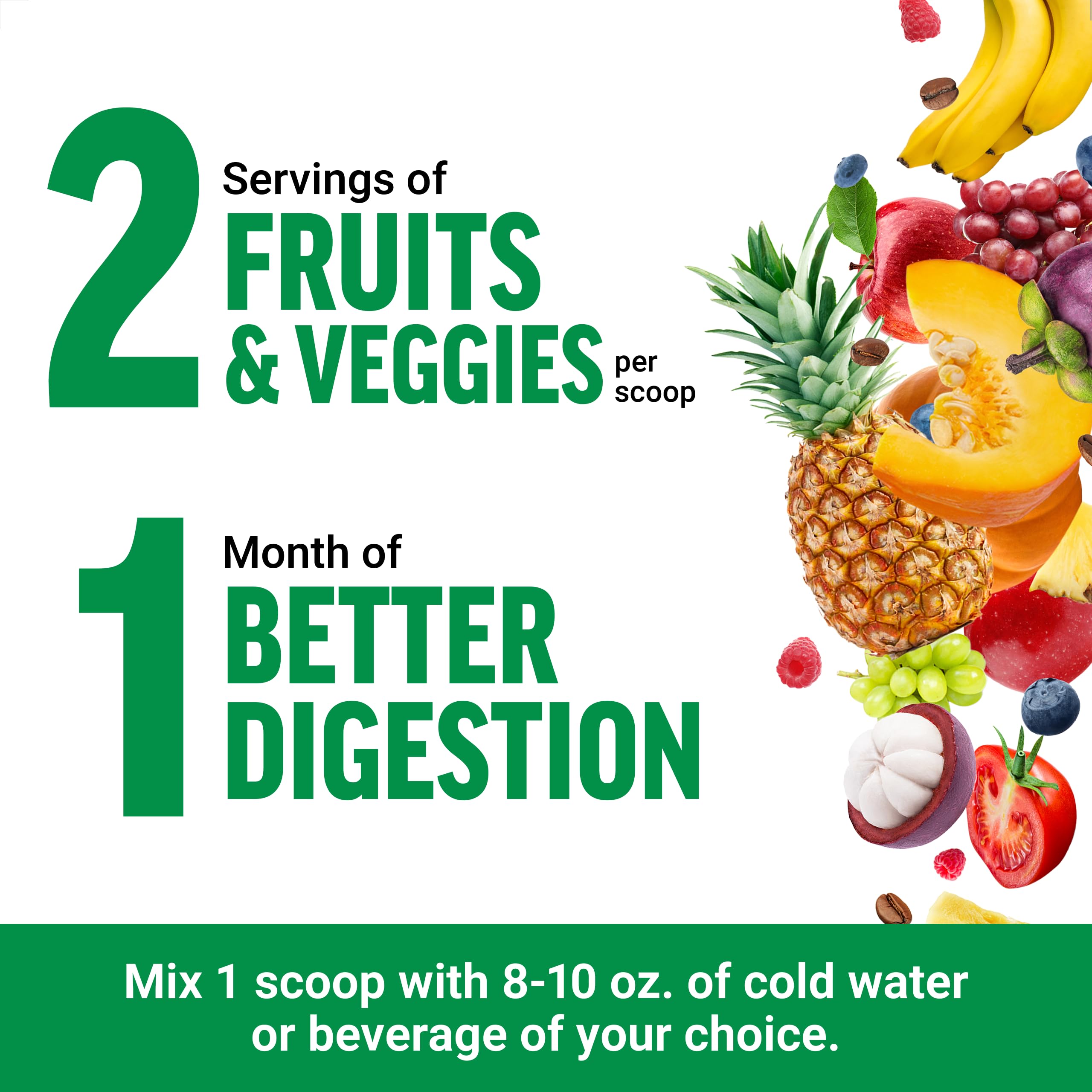 Etiqueta de Force Factor Smarter Greens con información de ingredientes