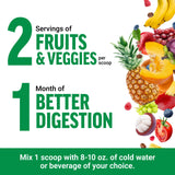 Etiqueta de Force Factor Smarter Greens con información de ingredientes