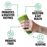 Force Factor Smarter Greens probióticos y enzimas para digestión suave