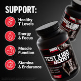 Force Factor Test X180 Boost: etiqueta de información con datos nutricionales