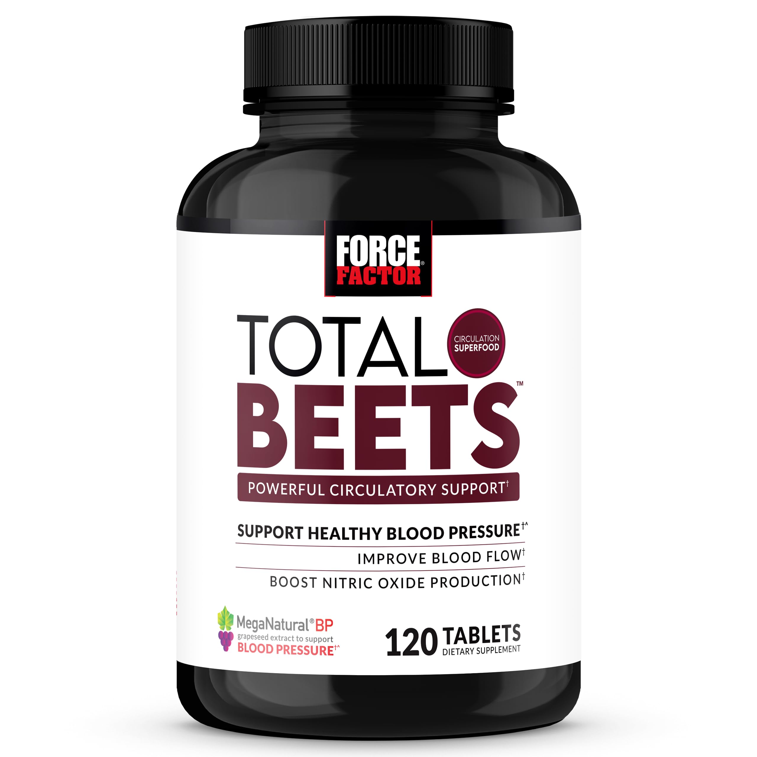Force Factor Total Beets: frasco-vertido para energía sostenida sin estimulantes.
