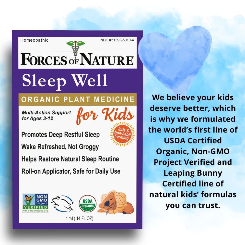 Forces of Nature Sleep Well para niños, uso en cuello para descanso nocturno discreto.
