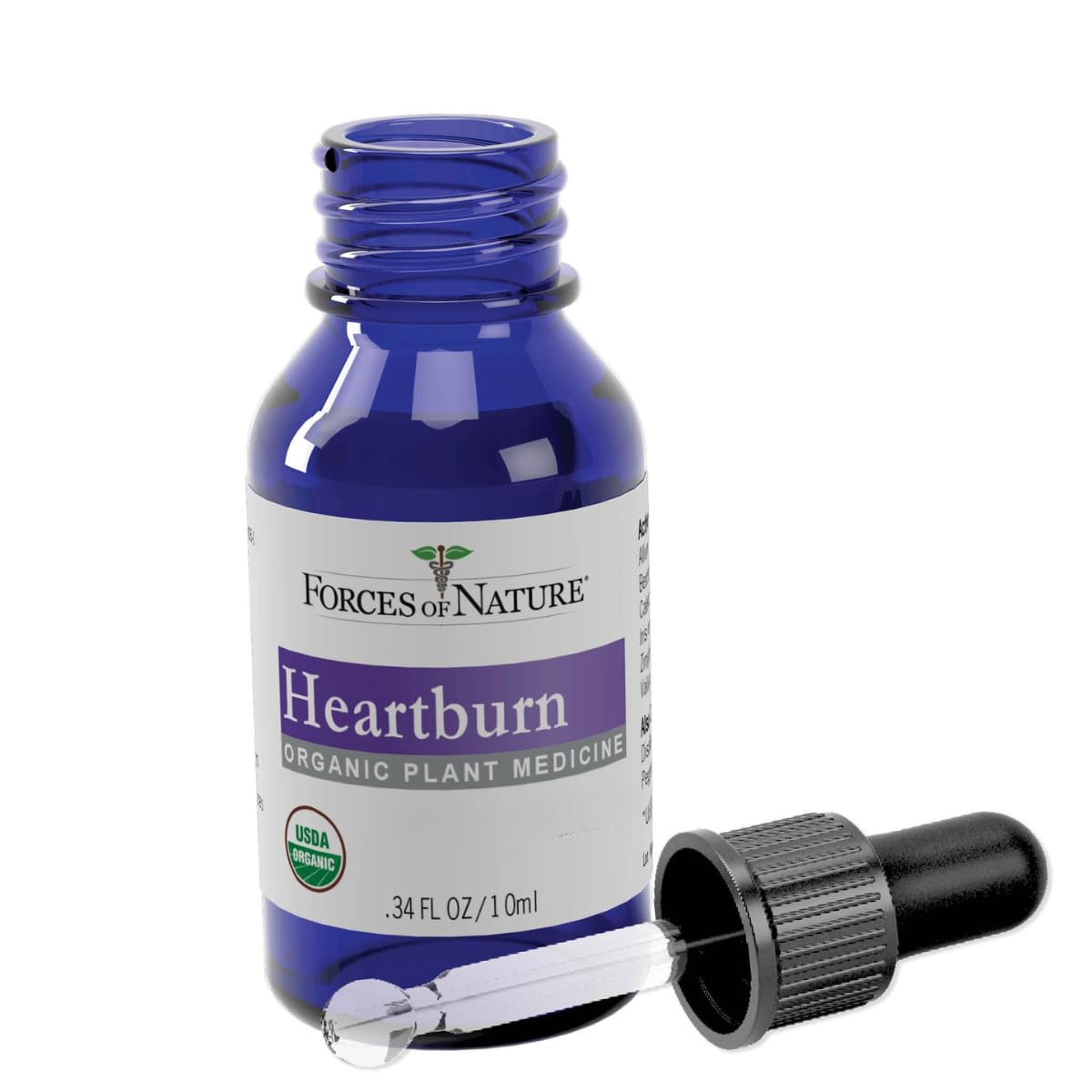 Forces Of Nature Heartburn, botella vertida: añade sabor con gotas precisas.
