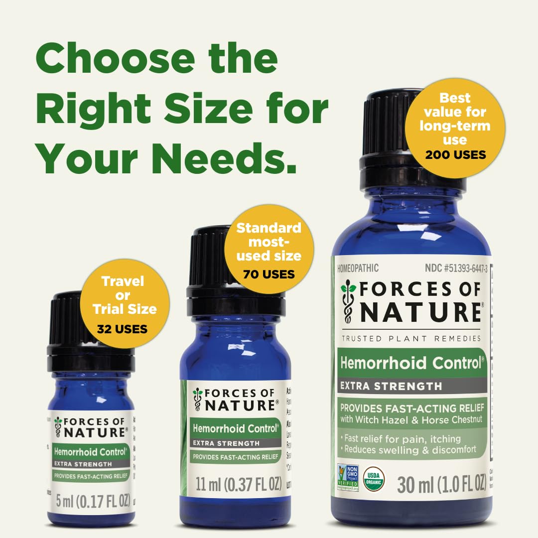 Forces of Nature Hemorroid Control, lavanda con aroma relajante.