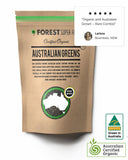 Polvo verde con wheatgrass y barleygrass para beber, sensación fresca