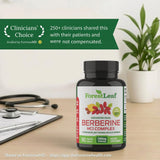 ForestLeaf Berberina ingredientes clave: berberina HCl y extracto 10:1.