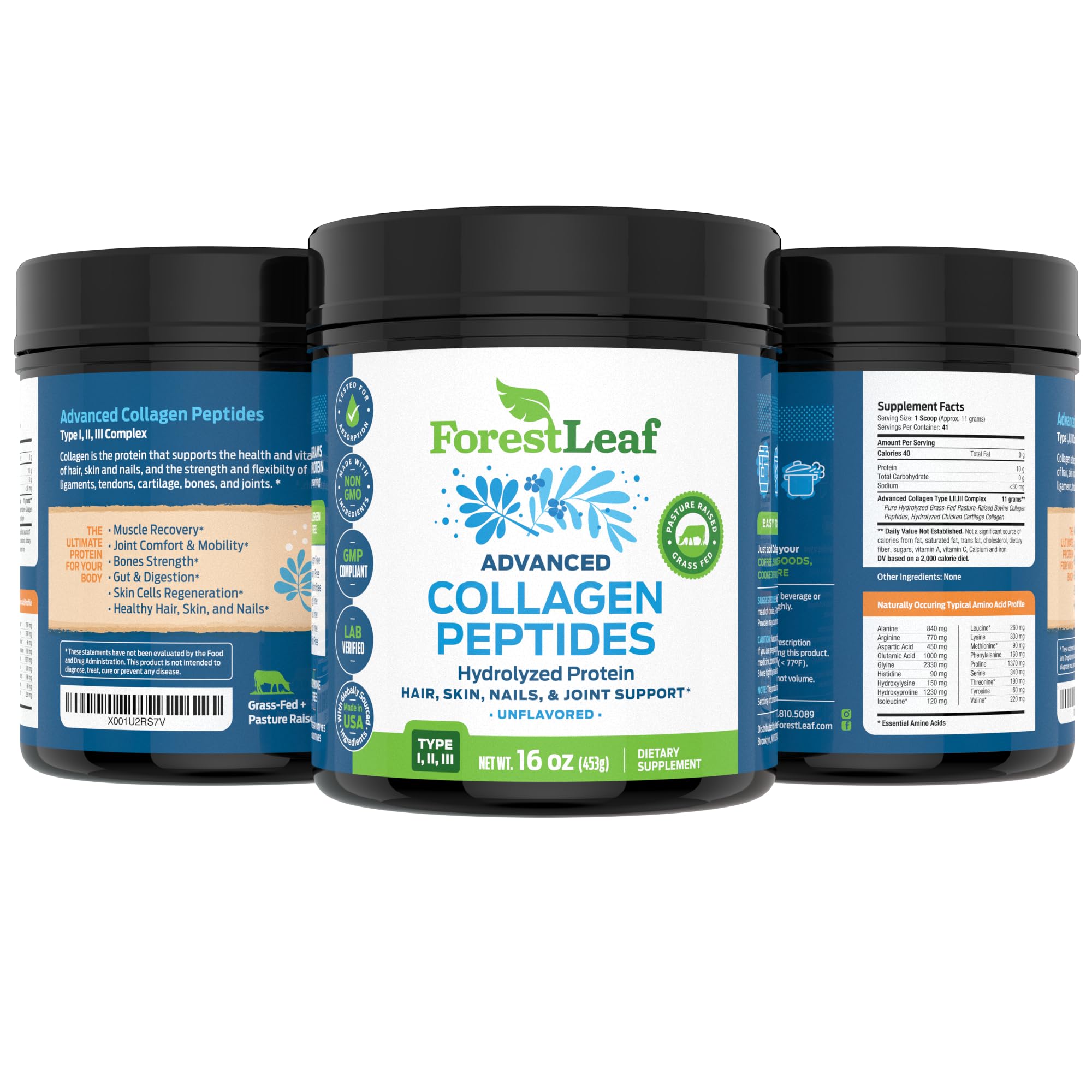ForestLeaf Colágeno Péptidos: apoyo a movilidad durante entrenamientos.