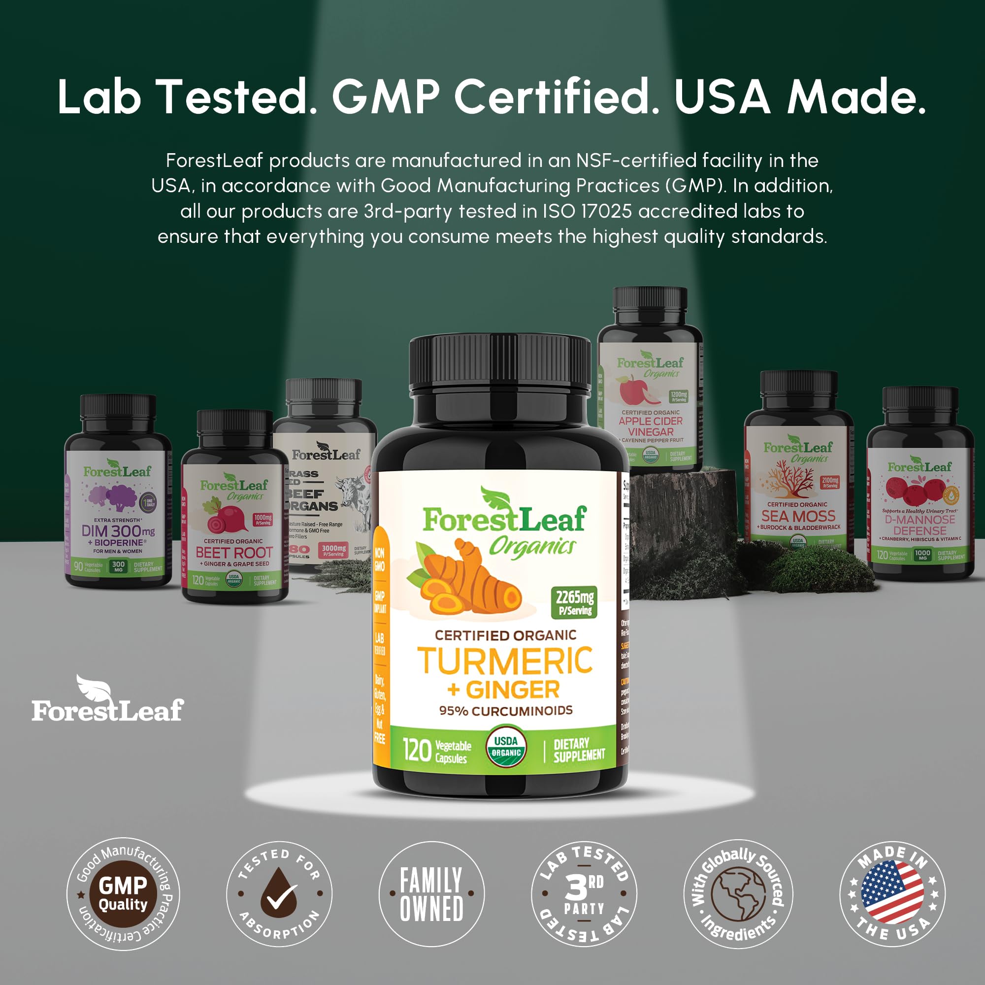 ForestLeaf hecho en Estados Unidos con certificación GMP