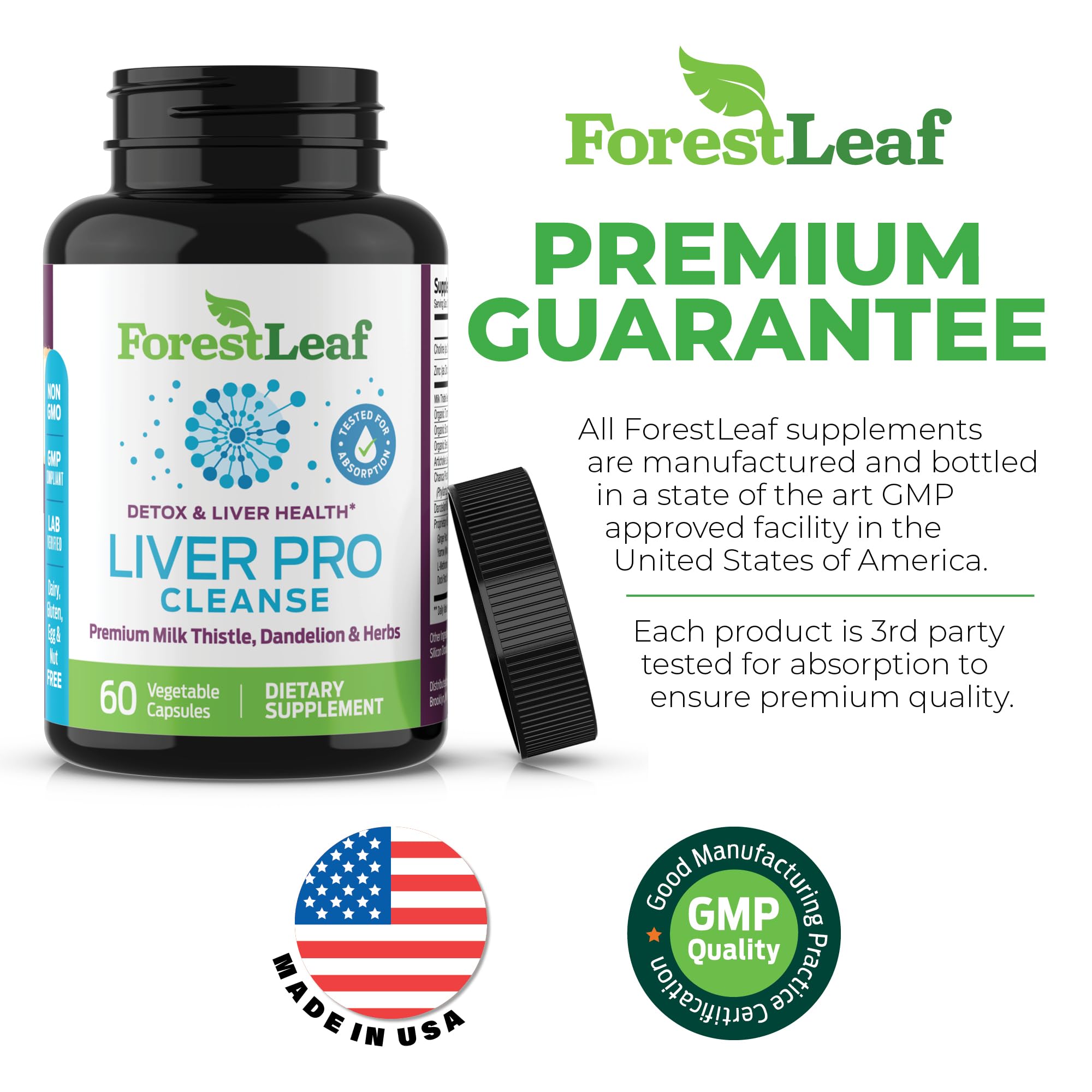 ForestLeaf Higado Reparacion Grasa en cápsulas para apoyo de la función hepática.
