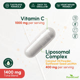 ForestLeaf Liposomal Vitamina C 1400mg, cápsulas, absorción potencial mejorada
