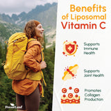 ForestLeaf Liposomal Vitamina C 1400mg, etiqueta, información clara de ingredientes