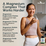 ForestLeaf Magnesio en bote, cápsulas 500 mg para músculos y energía suave