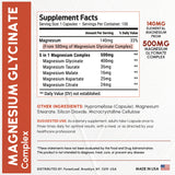 ForestLeaf glicinato de magnesio 500 mg uso nocturno junto a la cama