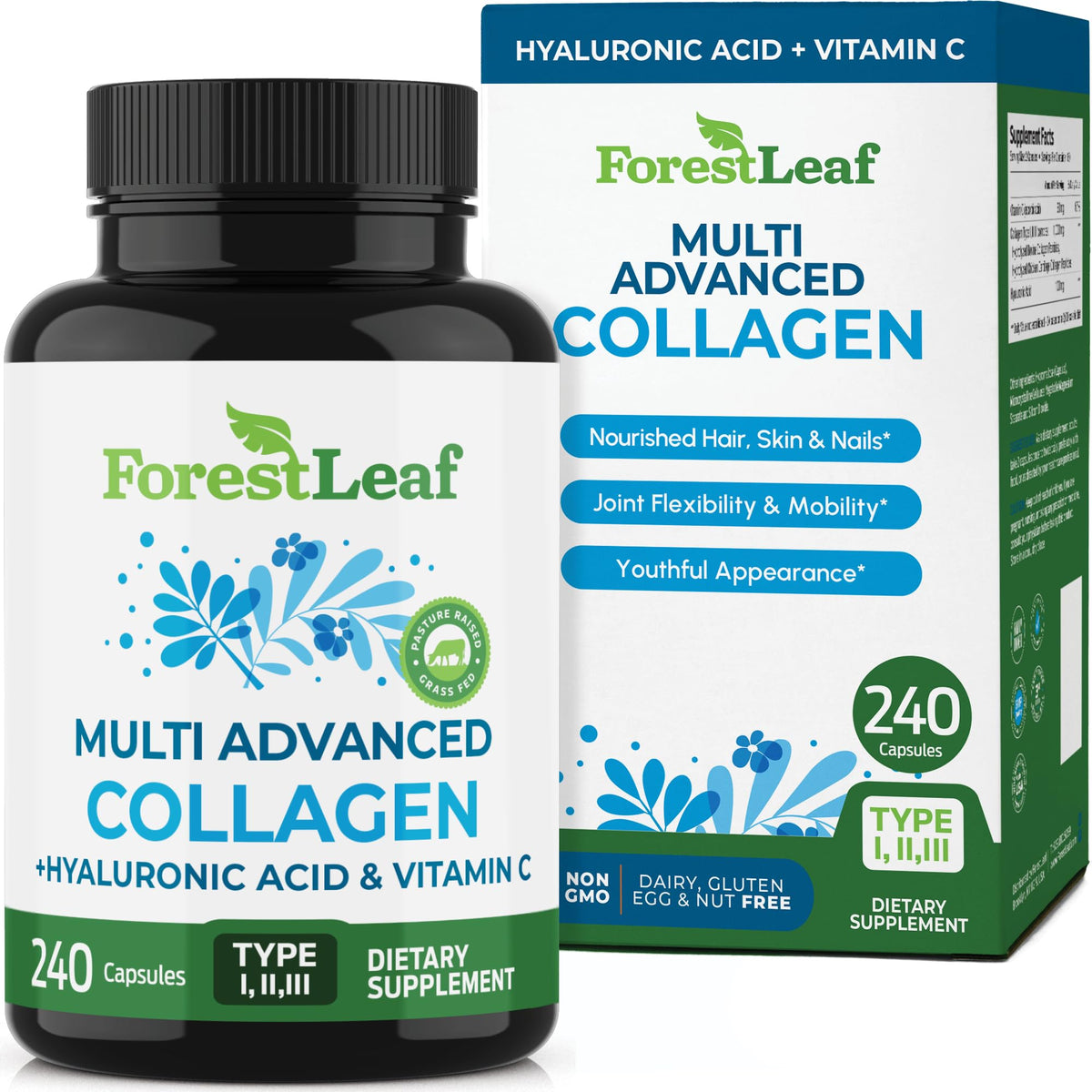 ForestLeaf Multicollagen Cabello Hidratación: ayuda a hidratar y nutrir el cabello.