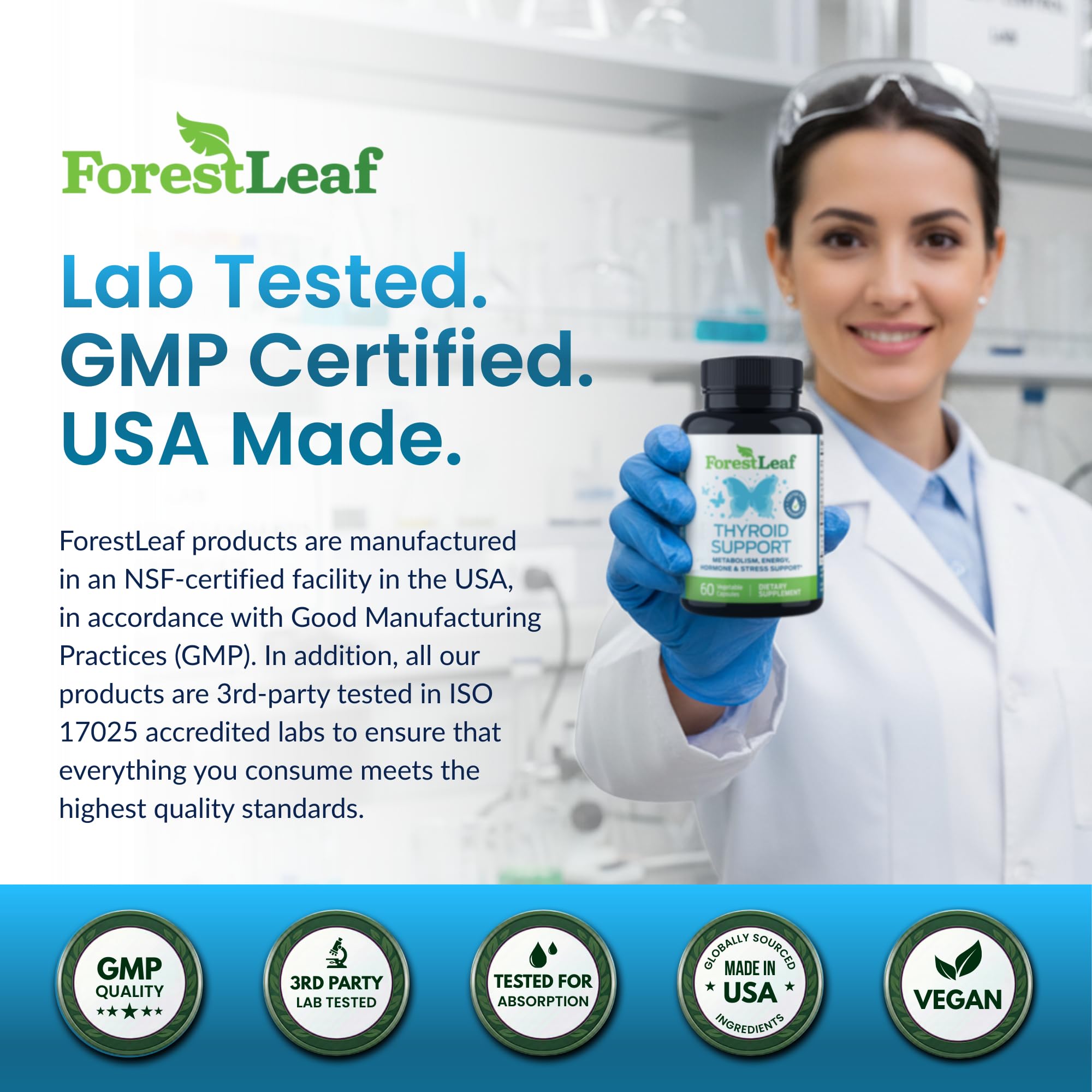 ForestLeaf Thyroid Support: enfoque mental claro para productividad y concentración.