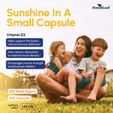 ForestLeaf Vitamina D3 50,000 UI — cápsula semanal junto a la etiqueta para salud ósea.