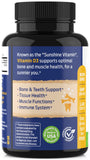 ForestLeaf Vitamina D3 — vaso de agua con cápsula para absorción eficiente.