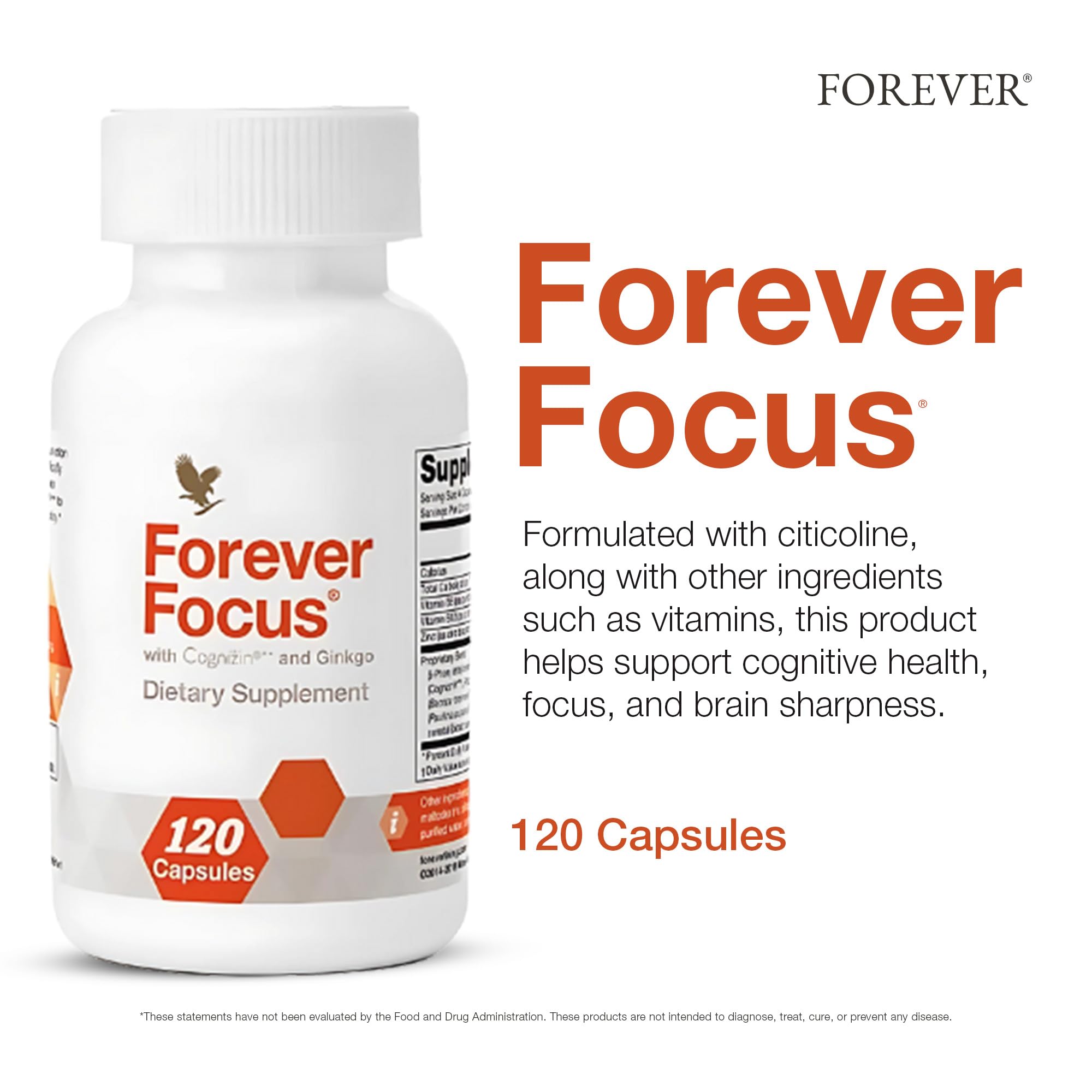 Forever Focus: cápsulas para claridad mental y energía diaria.