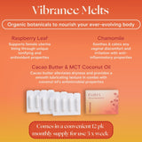 Extracto de hoja de frambuesa en FORIA Vibrance Melts, hidratación interna.