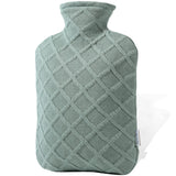 Foricom bolsa de agua caliente 2L con funda verde, lista para aliviar tensiones.