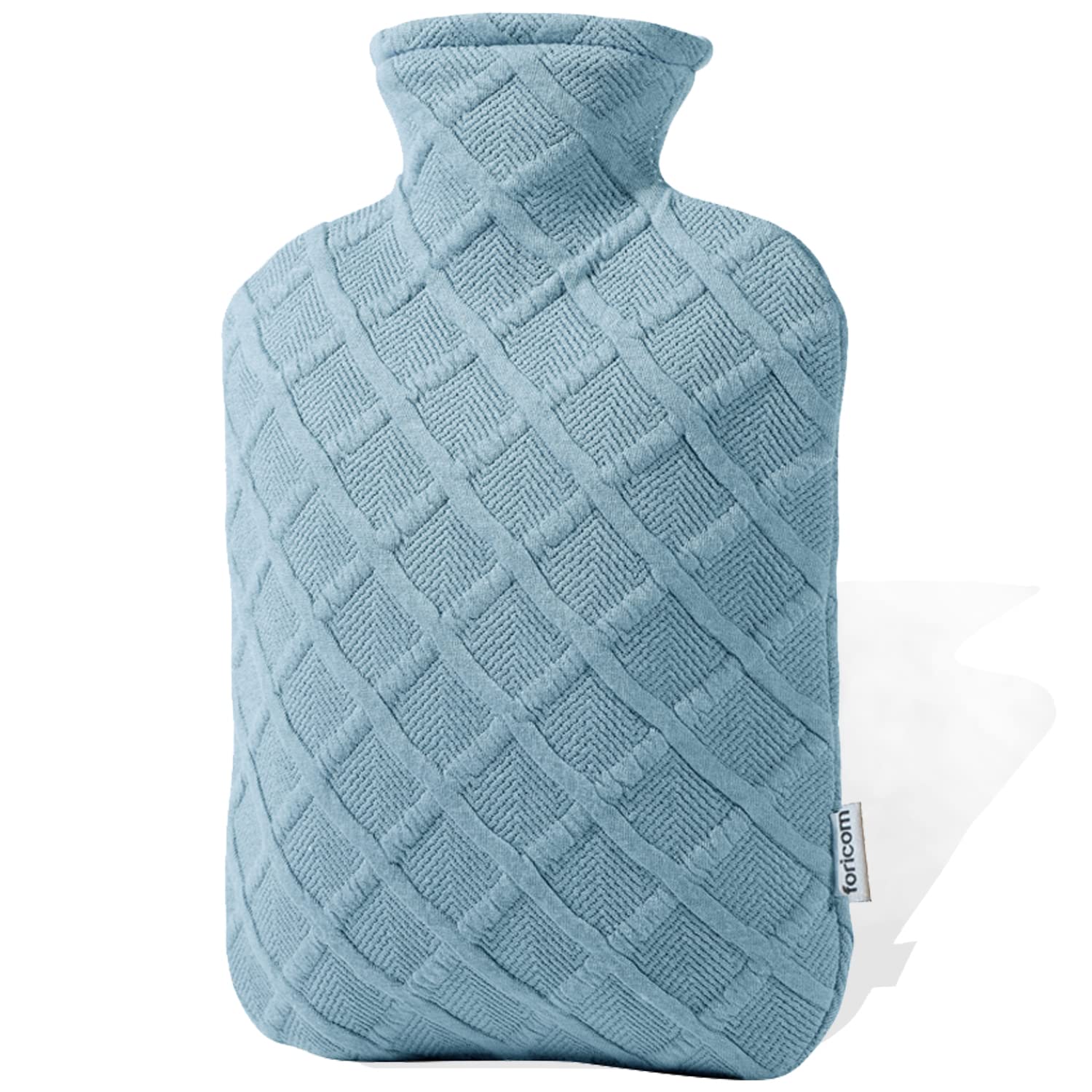 FORICOM bolsa de agua caliente con cubierta peluda, confort y calor suave para uso diario.