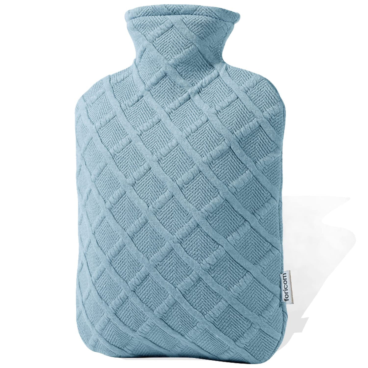 FORICOM bolsa de agua caliente con cubierta peluda, confort y calor suave para uso diario.