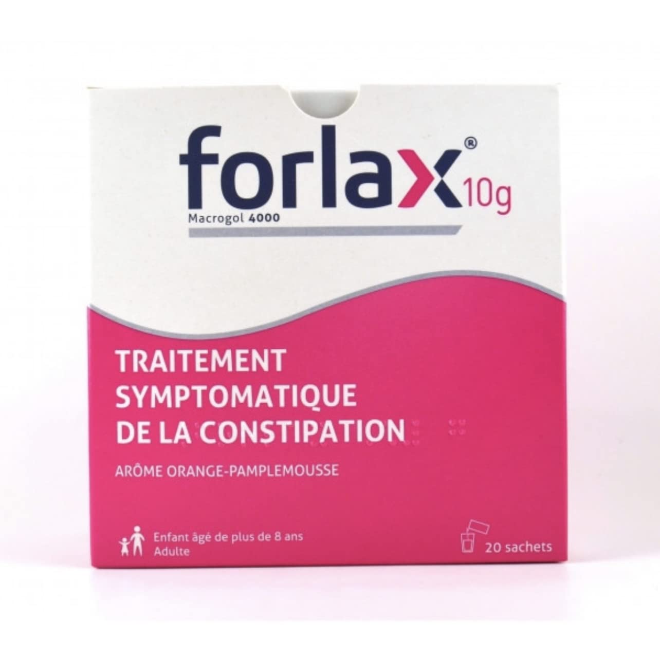 Forlax Preparación líquida: disolver en vaso y beber en la mañana para apoyar el movimiento intestinal.