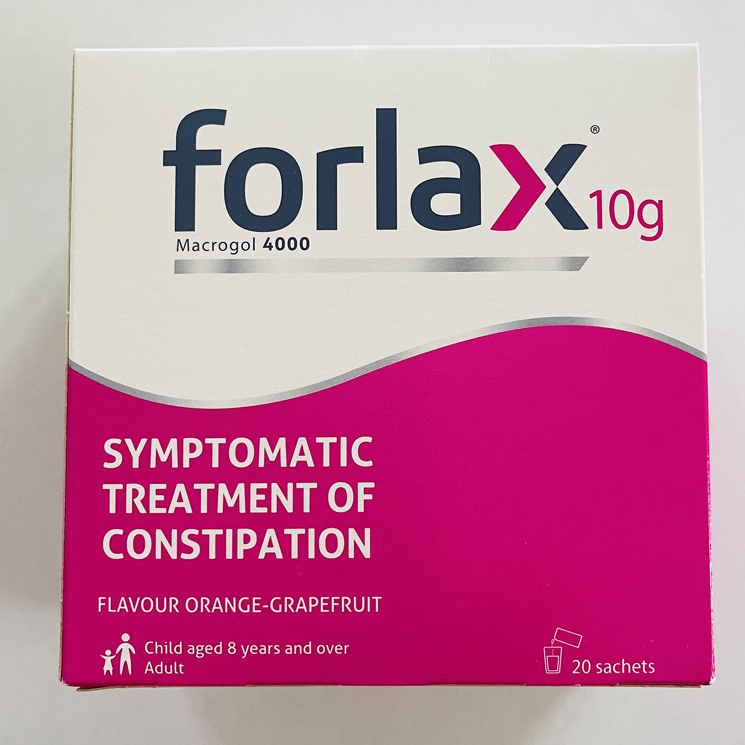 Forlax Sobres 10 g 20 unidades: preparado en agua para facilitar el tránsito intestinal.