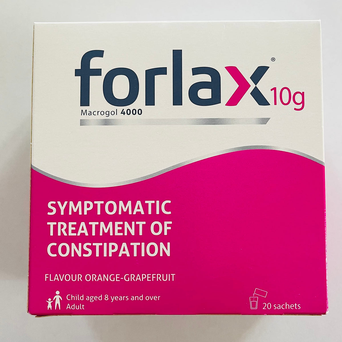 Forlax Sobres 10 g 20 unidades: preparado en agua para facilitar el tránsito intestinal.