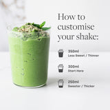 Form Superblend proteína vainilla empaque sostenible, opción ecológica para reducir residuos.
