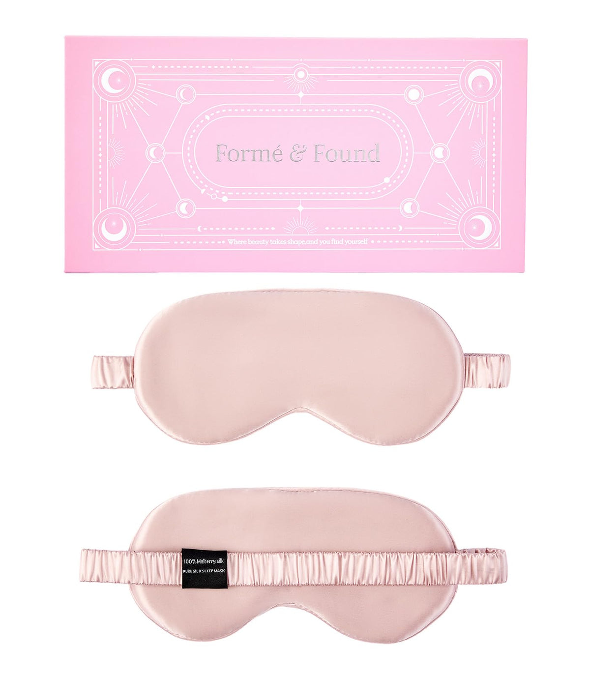 Formé & Found mascarilla de seda de lujo para dormir.