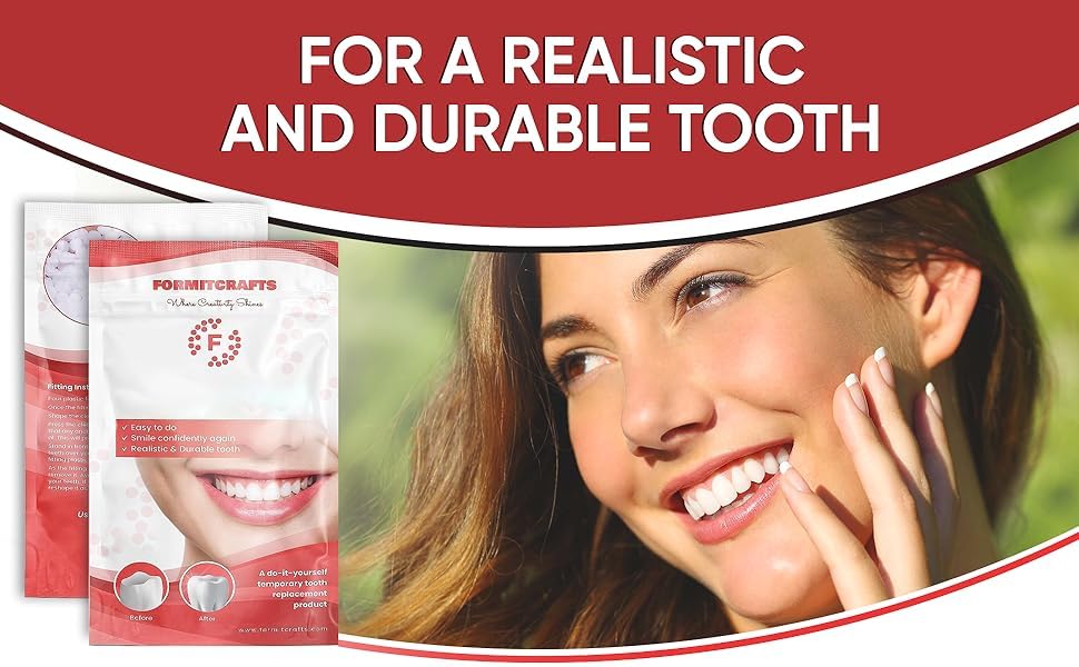 Empaque práctico Formit Crafts para llevar kit de reparación dental.