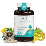 Formula Trim: botella que representa apoyo al apetito para mujeres, opción natural.