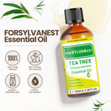 FORSYLVANEST Tea Tree Oil, tapa de vidrio, protege la calidad frente a la luz.