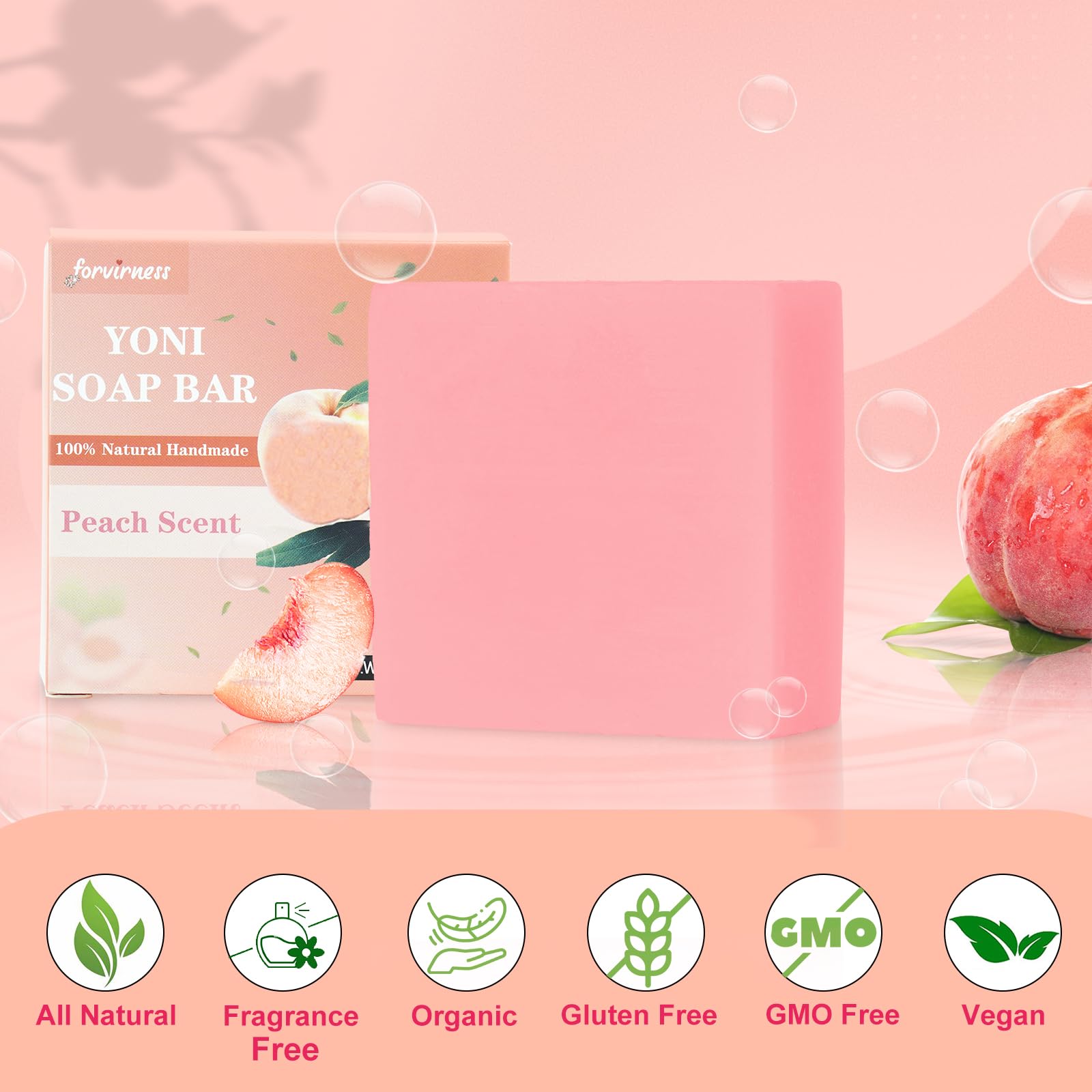 Forvirness Yoni Bar red de espuma facilita el lavado